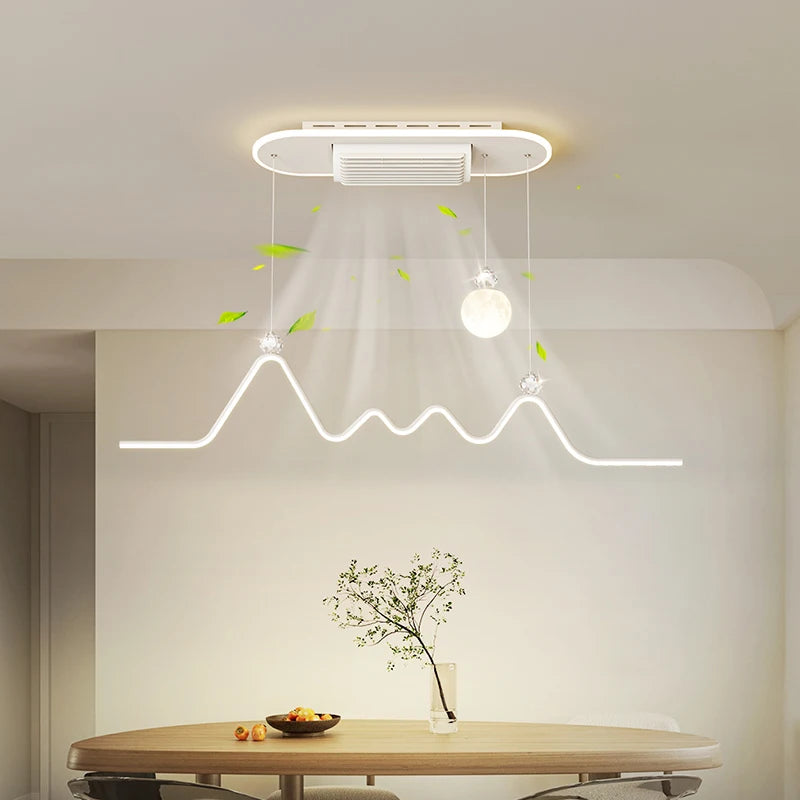 ventilateur de plafond sans feuilles avec éclairage moderne ultra-mince - vue 5 sur 12