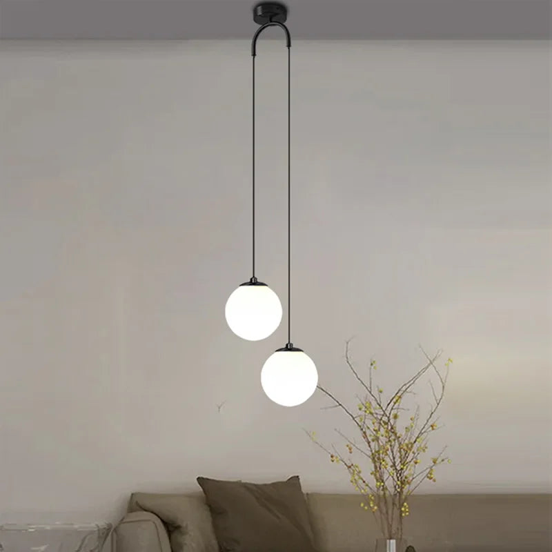 Suspension LED en verre moderne nordique pour salle à manger chambre lustre en or luminaires intérieur Restaurant Bar décor lampe suspendue