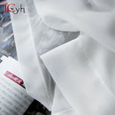 Voilage tulle moderne semi transparent pour salon chambre
