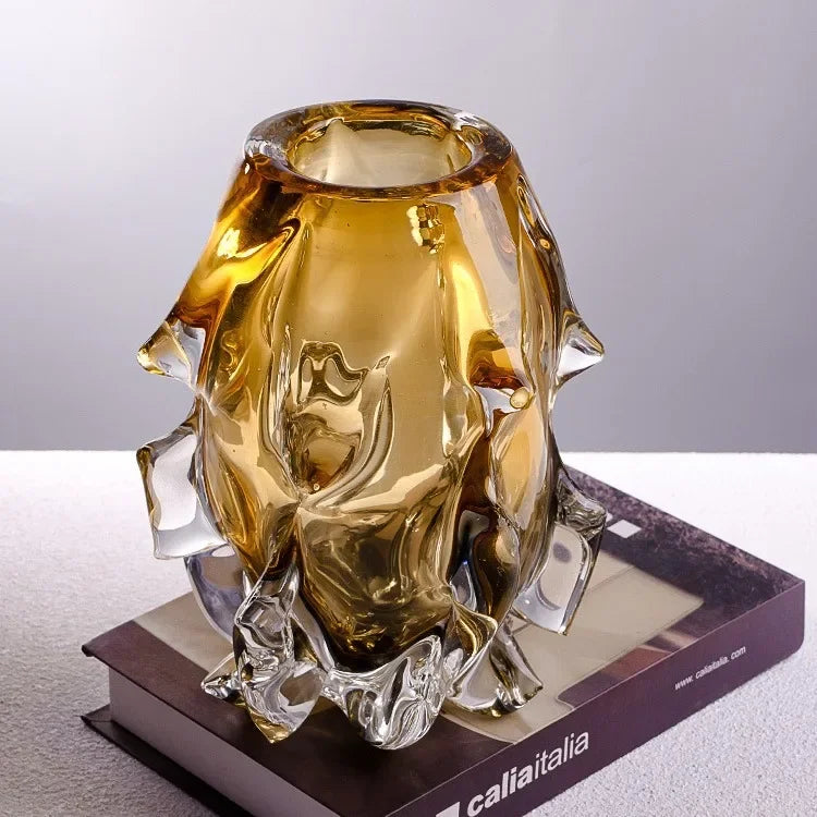 vase en verre dégradé pour décoration moderne et arrangement floral - vue 5 sur 7