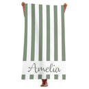serviette de plage rayée personnalisée microfibre absorbante été