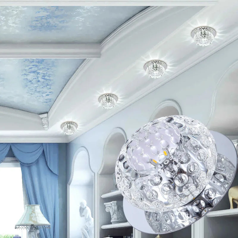 plafonnier en cristal à led pour décoration moderne - vue 3 sur 9