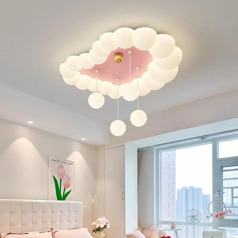 plafonnier nuage moderne pour chambre d'enfant et salon - vue 3 sur 10