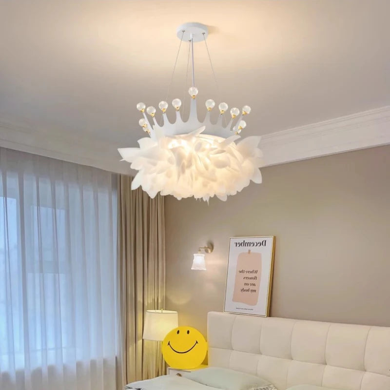 lustre romantique en cristal pour une décoration moderne