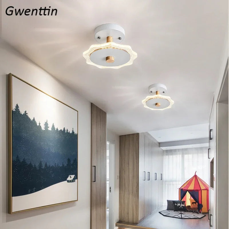 plafonnier moderne nordique led interchangeable pour intérieur élégant - vue 5 sur 12