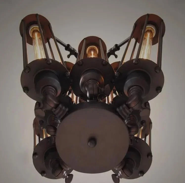 lustre moderne suspension grandes lampes créatives noir