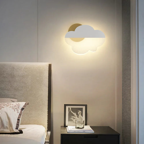 applique murale led en acrylique forme nuage décoration d'ambiance - vue 3 sur 7