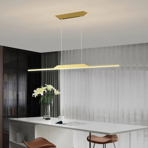 Lustre long led minimaliste avec hauteur réglable - vue 2 sur 21
