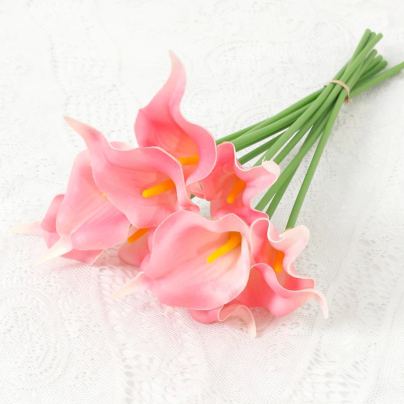 lot de fleurs artificielles lys calla pour mariage et décoration florale - vue 15 sur 23