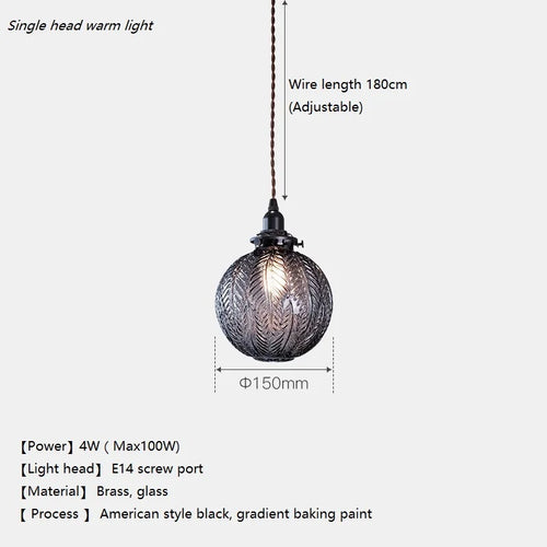 suspension en verre design moderne style loft nordique décoratif - vue 4 sur 10