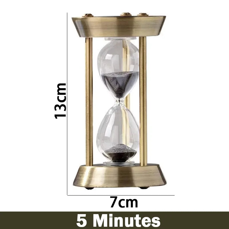horloge sablier rétro en métal pour décoration et chronométrage - vue 13 sur 15