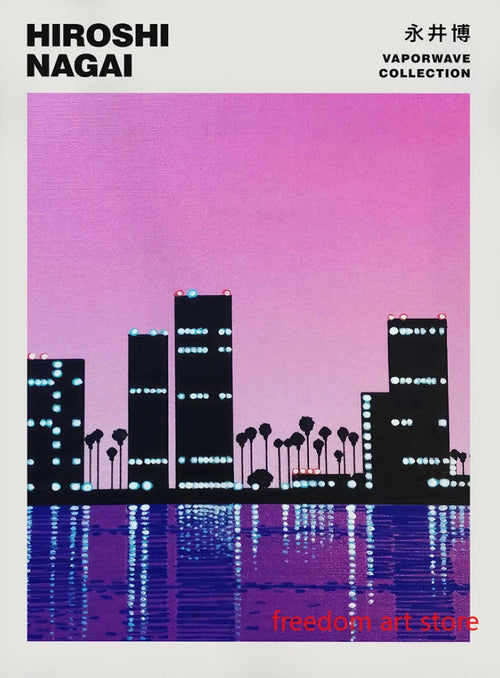 affiches vintage japonaises années 80 par hiroshi nagai décoration murale