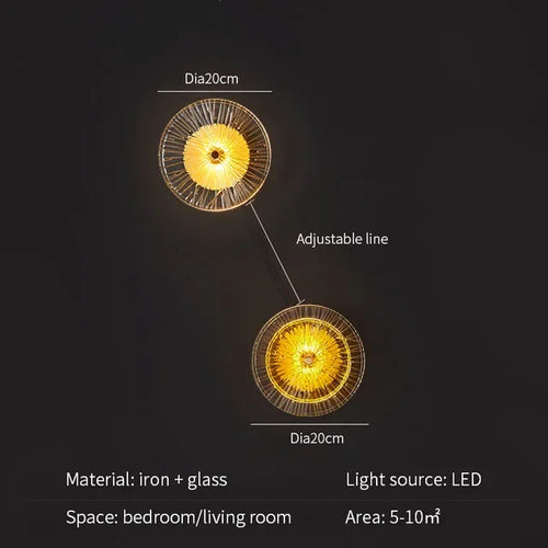 applique murale moderne en verre style art déco pour décoration intérieure - vue 12 sur 13