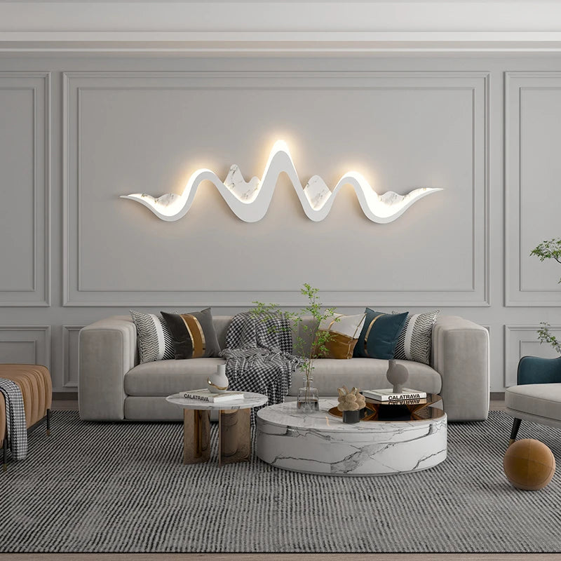Nordique moderne minimaliste salon canapé fond appliques chambre lampe de chevet Art créatif personnalité lampe décorative
