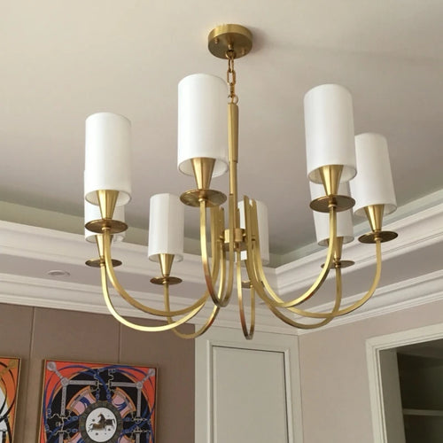 lustre rural américain nordique en cuivre pour éclairage - vue 4 sur 12