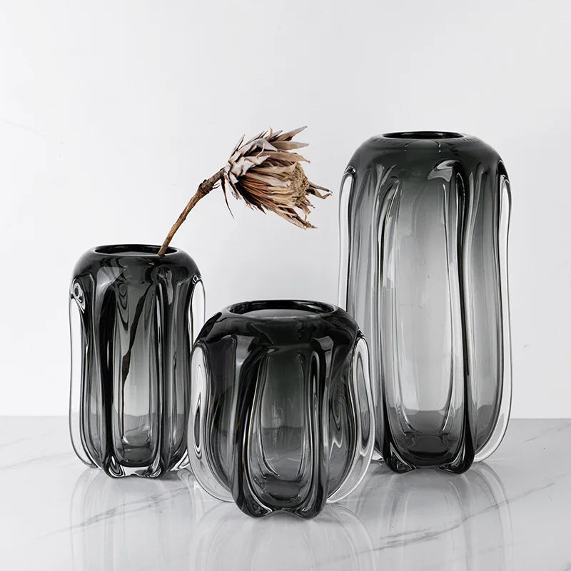 vase en verre épais pour terrarium et décoration florale - vue 5 sur 9