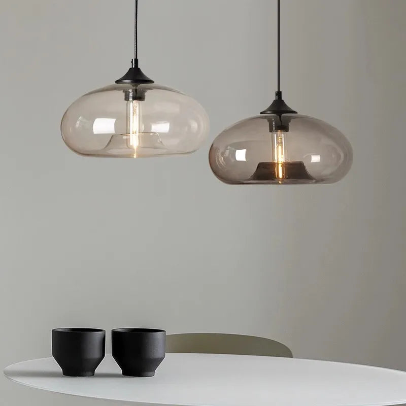 suspension modernes en verre pour restaurant bar boutique - vue 3 sur 12