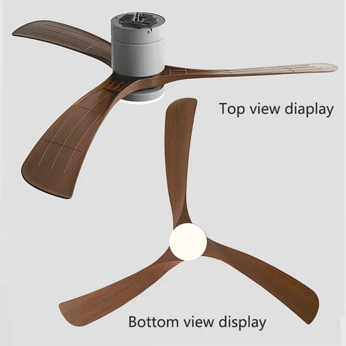 ventilateur de plafond moderne abs noir avec led et télécommande - vue 4 sur 12