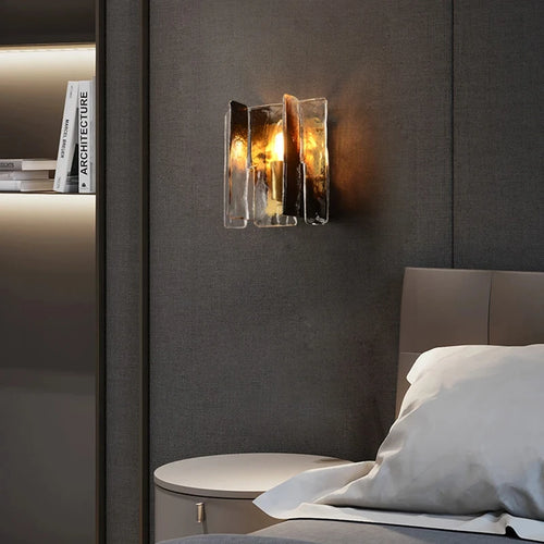 applique murale en verre et cuivre design nordique élégant
