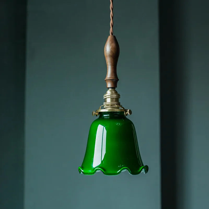 lampe suspension verre led cuivre edison vintage