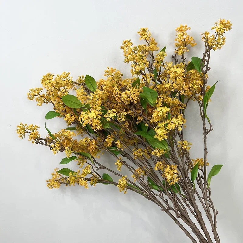 lot de 2 fleurs artificielles en saule des neiges décoratives - vue 4 sur 12