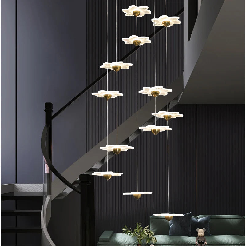 lustre moderne décoratif pour hall d'hôtel duplex luxe - vue 4 sur 26