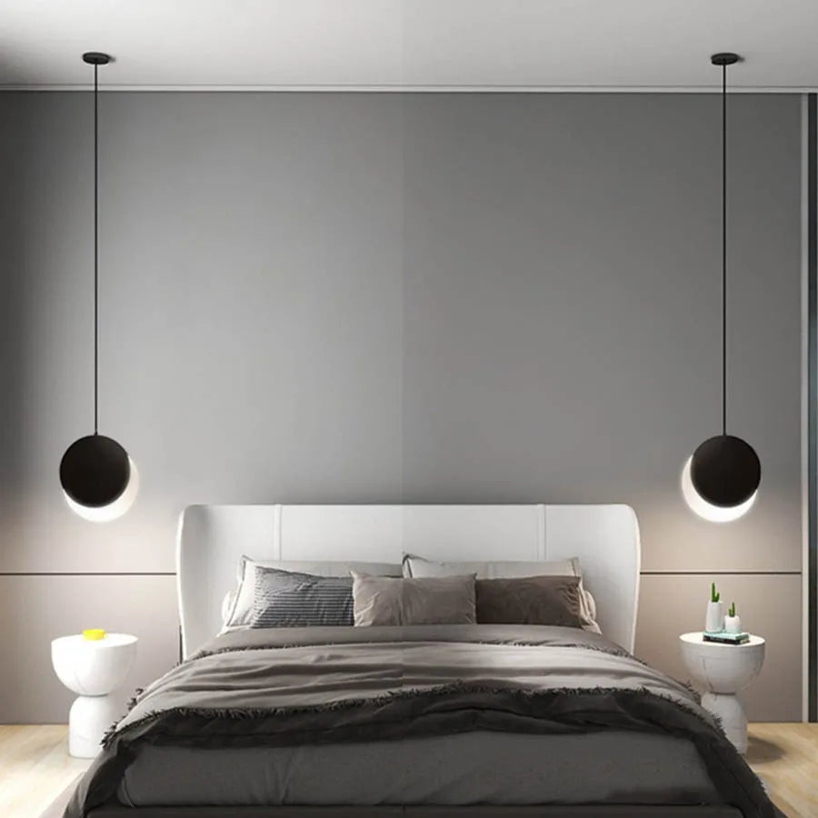 suspension moderne lumière décorative design lune intérieur - vue 6 sur 10