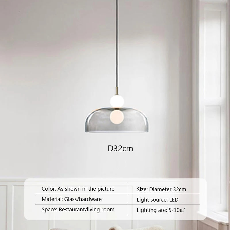 suspension en verre design pour décoration moderne et élégante - vue 8 sur 15