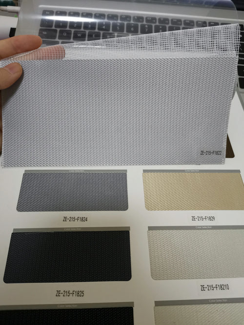Store enrouleur zébré occultant tissu jacquard pour fenêtre