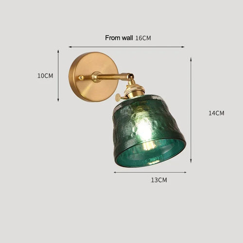 applique murale rotative en verre style nordique japonais avec miroir - vue 19 sur 18