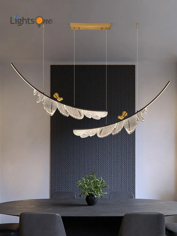 Lustre moderne en cuivre italien - vue 3 sur 9