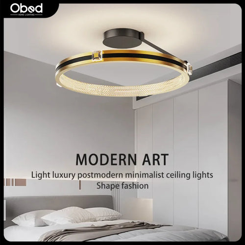plafonnier led moderne de luxe en cristal décoration luminaires - vue 2 sur 9