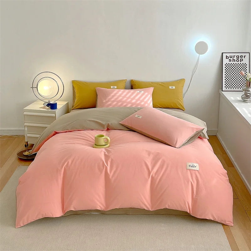 housse de couette double face luxueuse pour un ou deux personnes