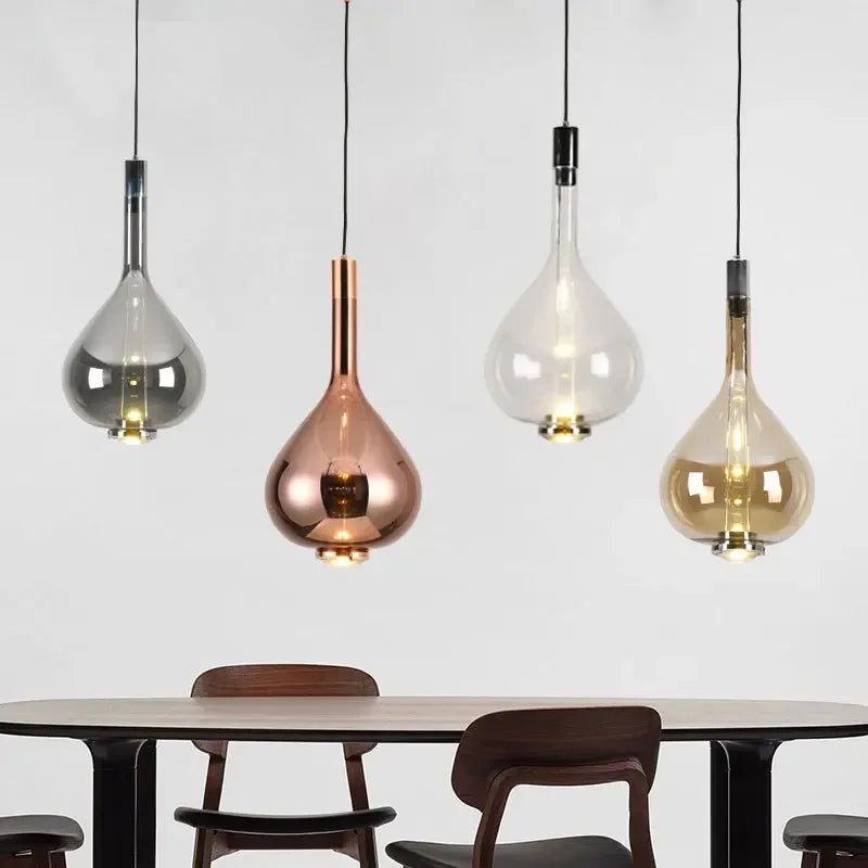 Italy Design LED Glass Pendant Lamp for Hotel Kitchen Restaurant Bar Decor Chandeliers Suspension Lustre Hanging Lighting - vue 6 sur 10