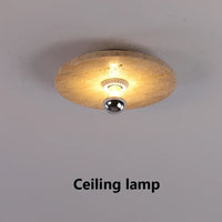 applique murale en pierre naturelle décorative rétro ronde led
