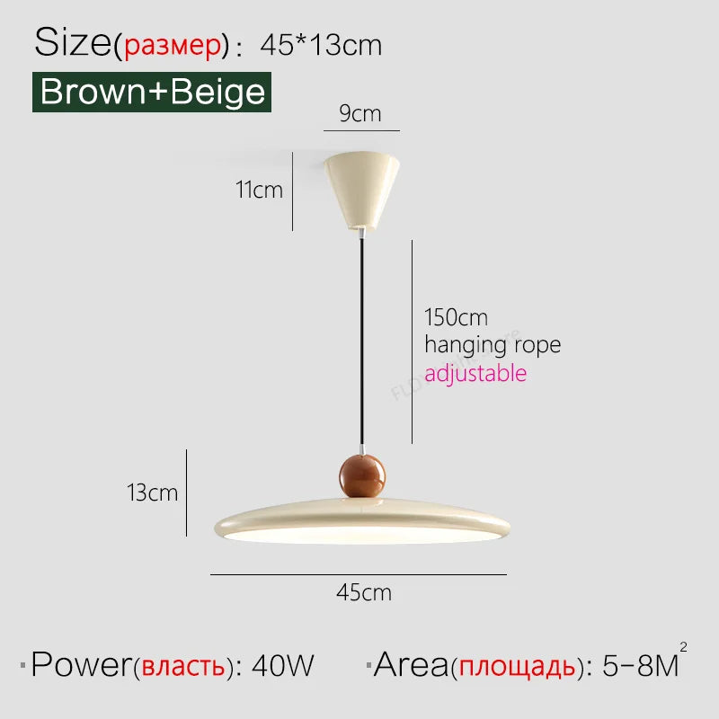 Lustre de restaurant style crème ovni