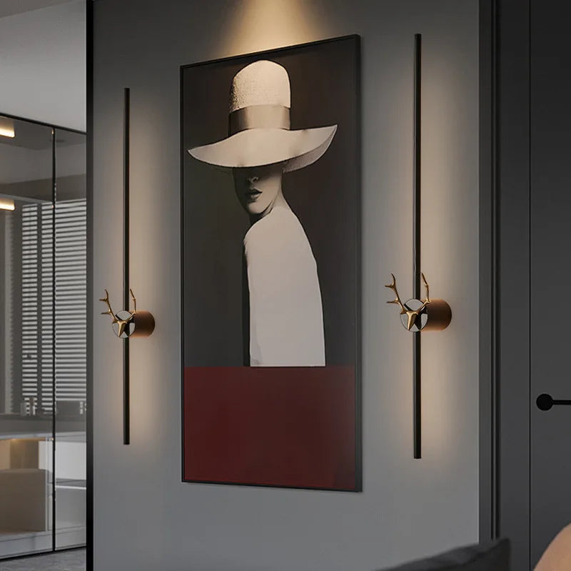 applique murale led tête de cerf minimaliste décoration atmosphère