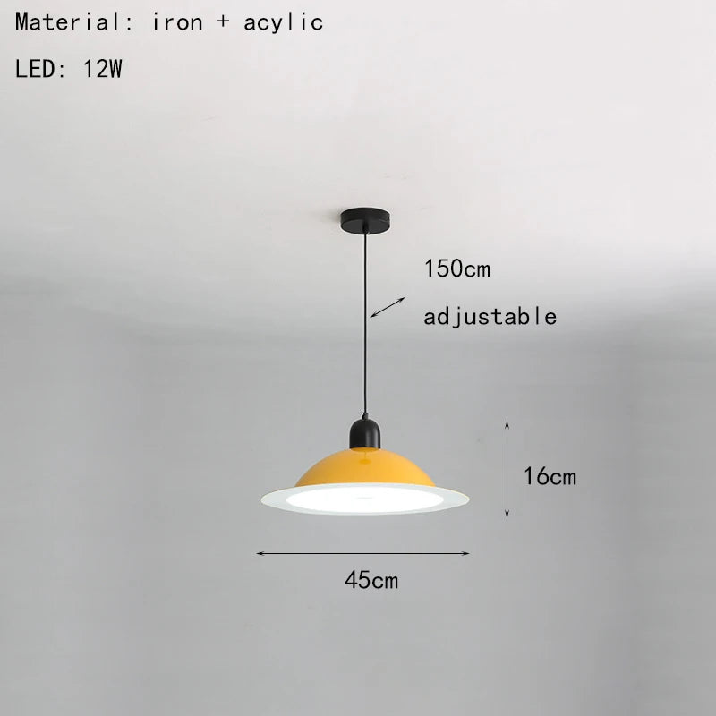 suspension led en métal avec lumière modifiable - vue 17 sur 17
