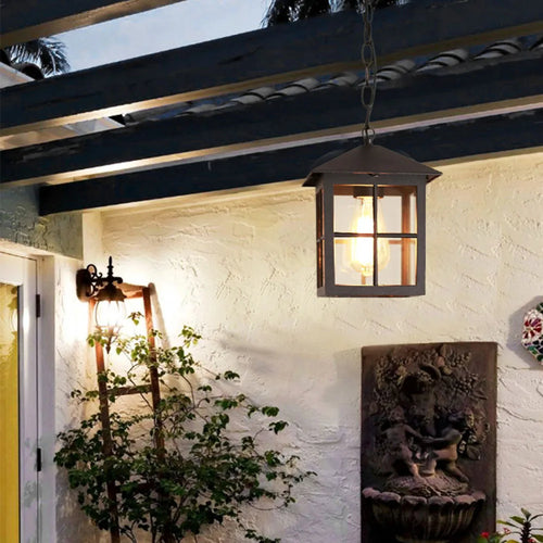 lustre extérieur rétro pour jardin et balcon décoratif - vue 6 sur 9