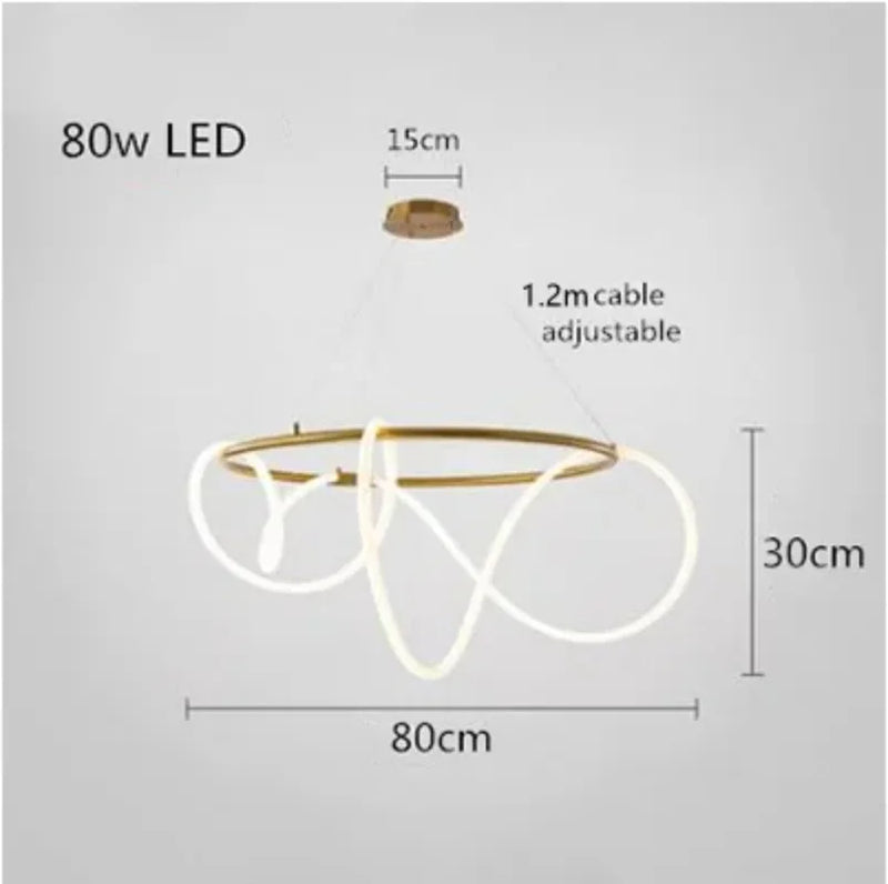 lustre design nordique à led intensité variable pour intérieur