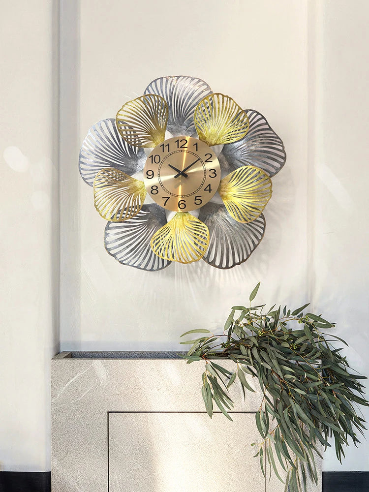 horloge murale en fer forgé pour décoration intérieure artisanale - vue 3 sur 8