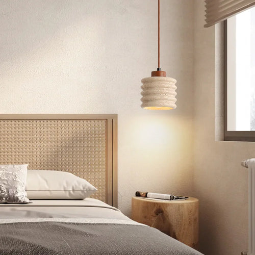 suspension en pierre naturelle rétro à led pour décoration intérieure - vue 3 sur 6