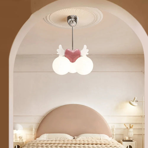 lustre lumière résine angle plafond enfant fille - vue 3 sur 6