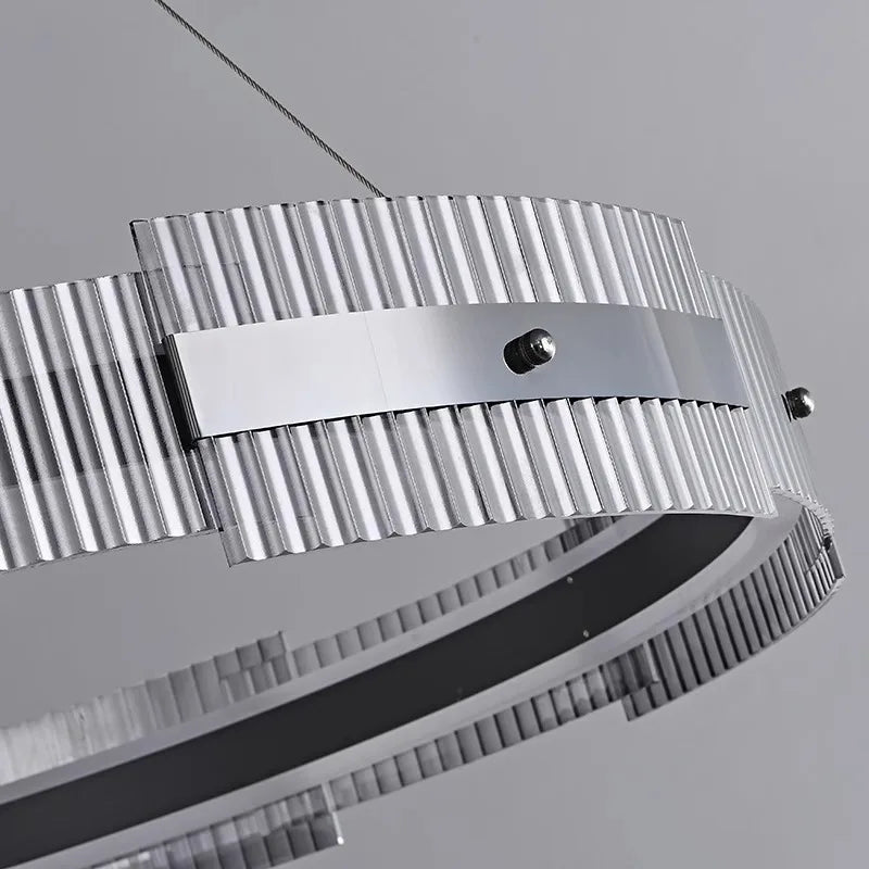 lustre minimaliste italien de luxe en verre éclairage intérieur à led