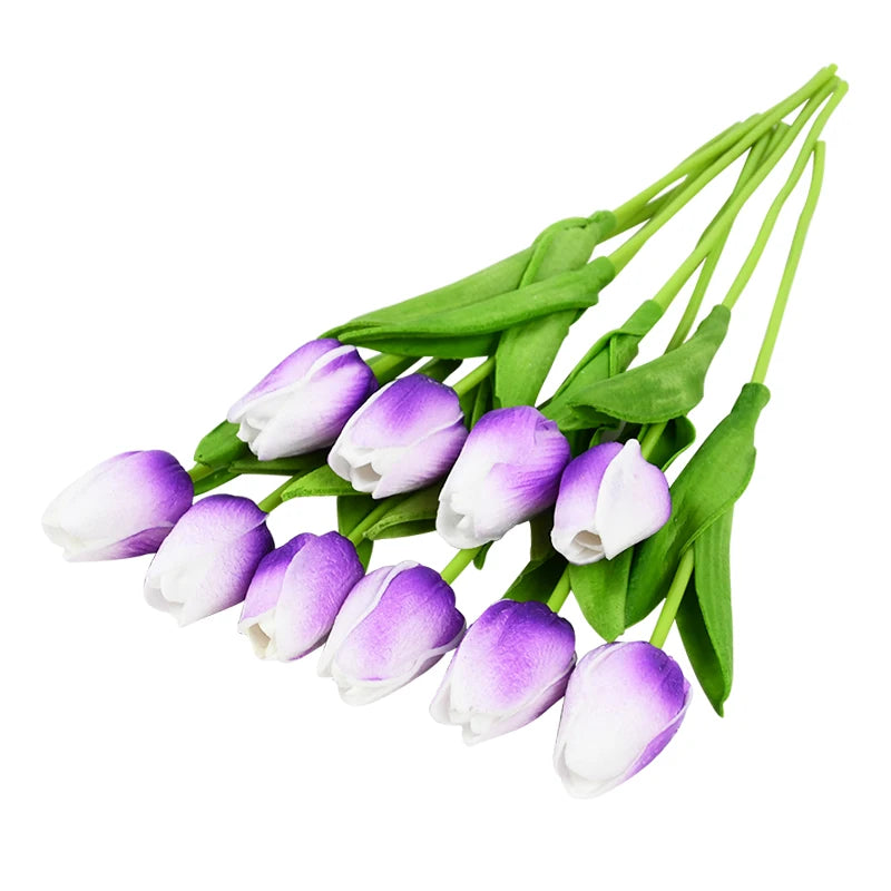 lot de 10 tulipes artificielles pour décoration de mariage et jardin