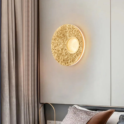 applique murale led design nordique en forme de lune en résine décorative - vue 3 sur 8