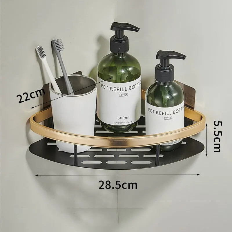 étagères murales de luxe antirouille pour accessoires de bain