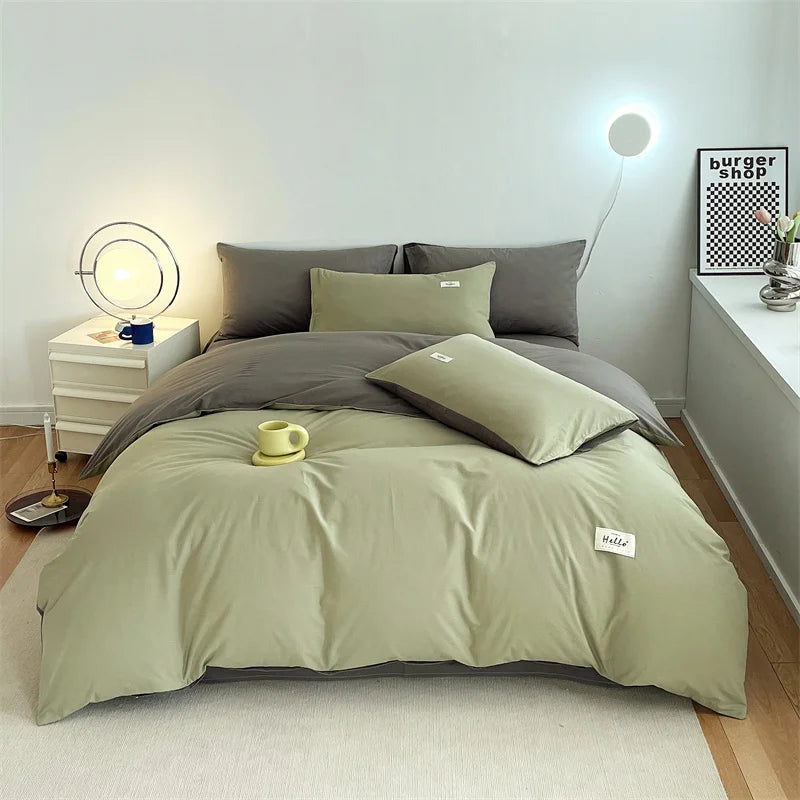housse de couette double face luxueuse pour un ou deux personnes