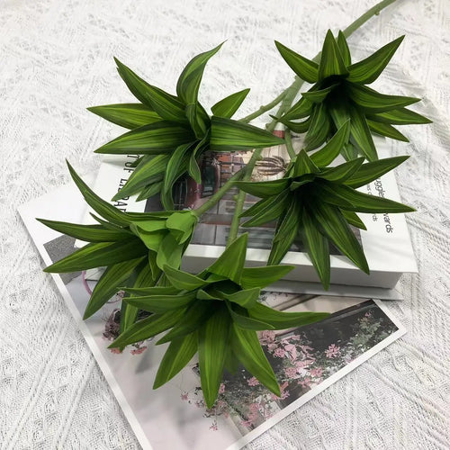 plante tropicale en pot avec palmier et bambou décoratif - vue 14 sur 18