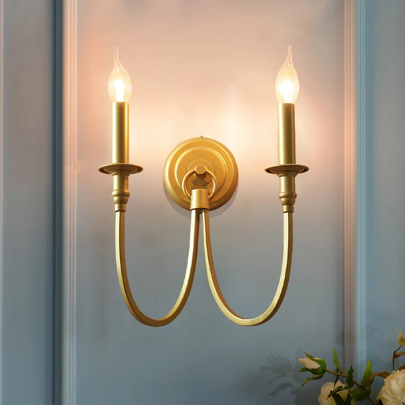 applique murale vintage en imitation cuivre pour intérieur élégant - vue 3 sur 8